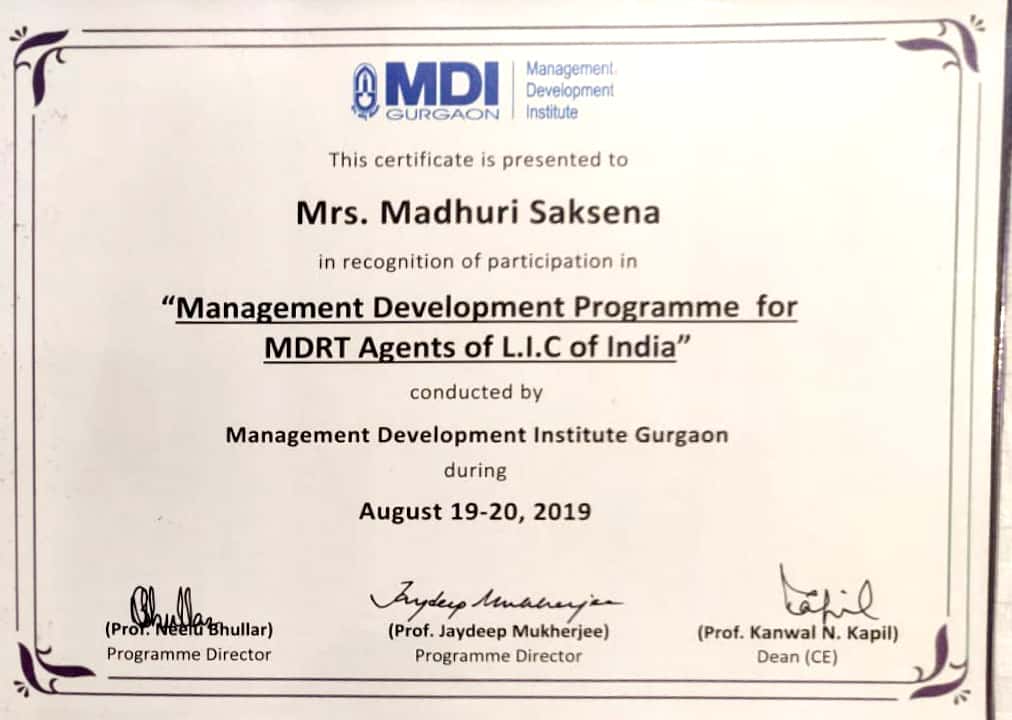 Certificate Of Appreciation