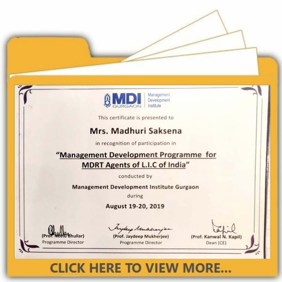 OUR CERTIFICATES